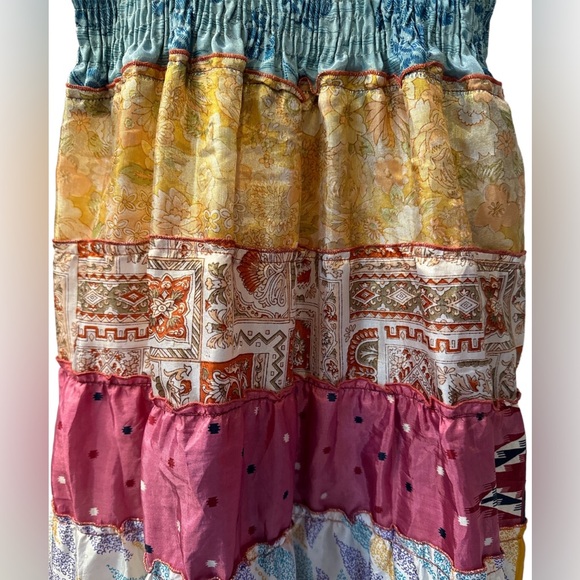 India Boutique Bohemian Pattern Tiered Dress - Picture 5 of 6